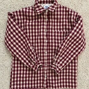 Burgundy Checkered Jacket